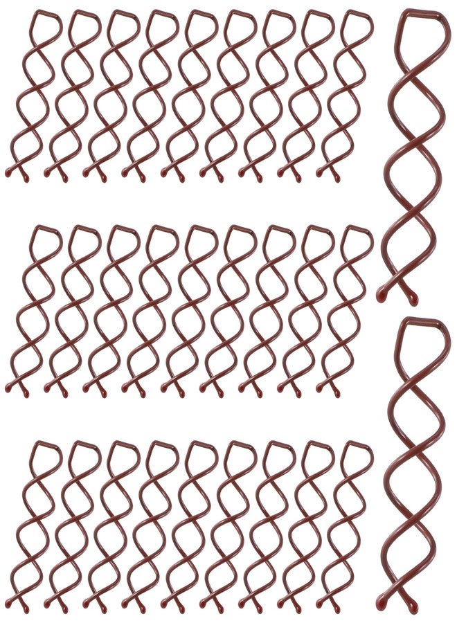 Molain 30 Pcs Spiral Hair Pins, Spin Pins for Hair, Alloy Spiral Bobby Pins, Bun Twist Spiral Hair Pins with Non-scratch Rounded Tips for Women Bun Hair Style (Brown) - Image 1
